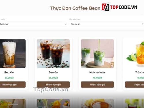 Website quản lý,quản lý cà phê,tiệm cà phê