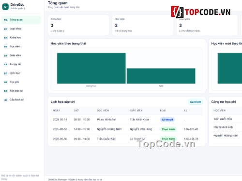 AI,Website AI,Code Website Đào Tạo Lái Xe