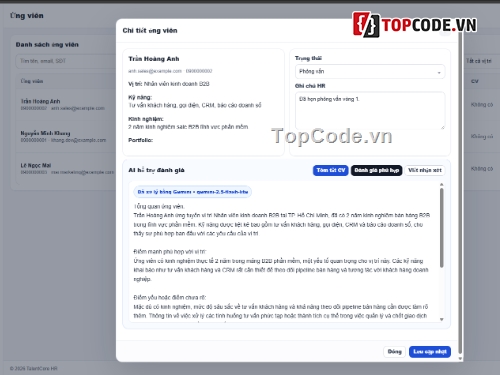 AI,Website AI,web tuyển dụng