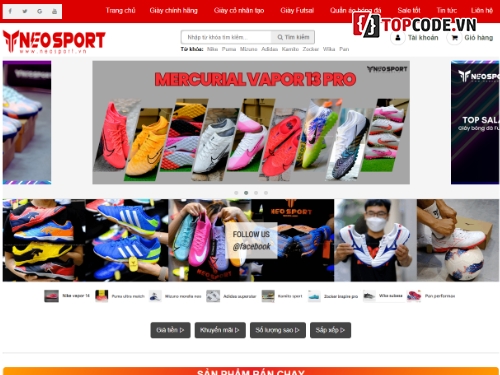 website bán giày thể thao đẹp,Website bán đồ thể thao,web bán giày thể thao