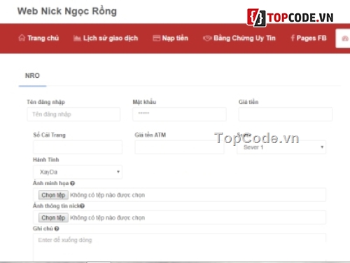 shop bán nick tự động,Shop Bán Nick Game,shop ngọc rồng,Bán Nick Game Ngọc Rồng,Web Bán Nick Game