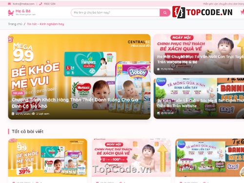 giao diện,mới nhất,shop mẹ và bé