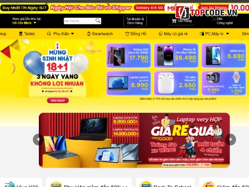 source code thế giới di động,thế giới di động html css,source code bán điện thoại html css