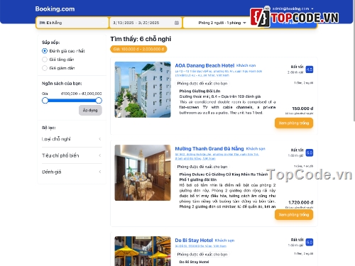 web homestay,code đặt phòng khách sạn,Source code hệ thống đặt phòng nhà nghỉ