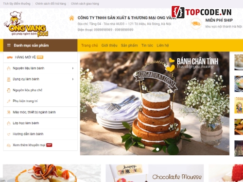 bán bánh,cake,thiết bị,wordpress cake,ong vàng food   Tối đa 6 từ khóa