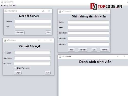 quản lý sinh viên,tcp,java,client-server,code giao thức mã hóa,mã hóa DES