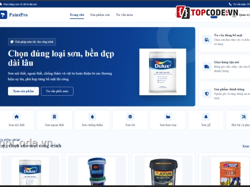 Paint,web bán sơn,website dự án