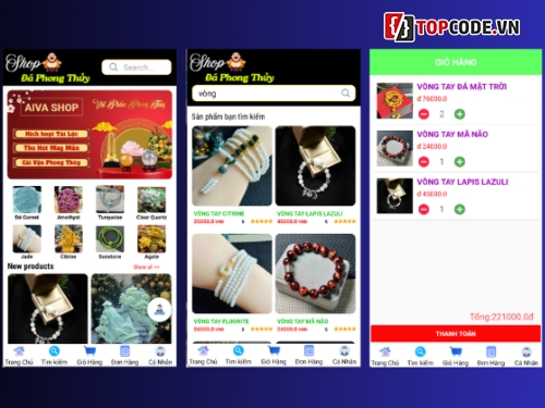 đồ án android,phong thủy,App bán hàng android,App bán đồ phong thủy android