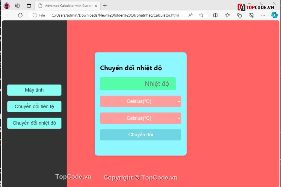 html,calculator,chuyen doi tien te,chuyển đổi nhiệt độ,css,javascript