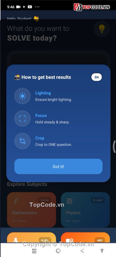 Ứng dụng  Android,React native App,App giải bài tập