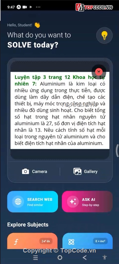 Ứng dụng  Android,React native App,App giải bài tập