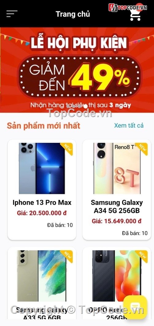 App Android,App,Điện Thoại,code bán hang,php vs mysql,firebase