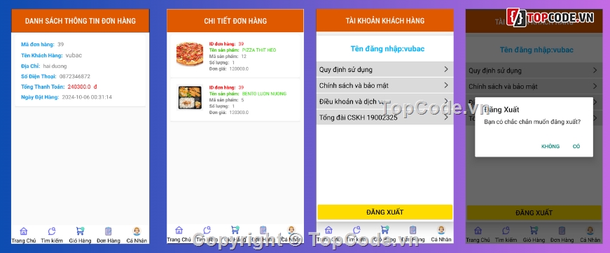 đồ án android,android,App bán hàng,App bán hàng android,giỏ hàng và thanh toán,giỏ hàng thanh toán