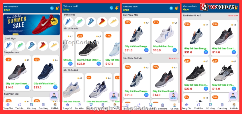 android,App bán hàng,App bán hàng android,App,bán giày,app bán hàng android java