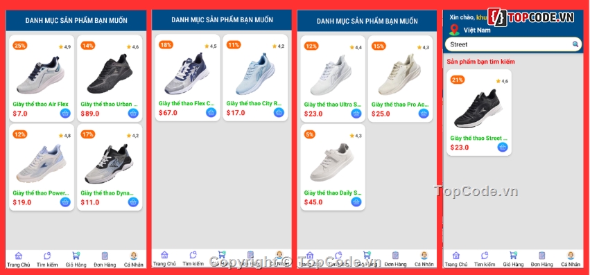 android,App bán hàng,App bán hàng android,App,bán giày,app bán hàng android java