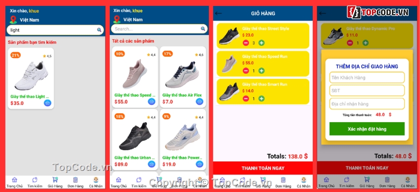 android,App bán hàng,App bán hàng android,App,bán giày,app bán hàng android java