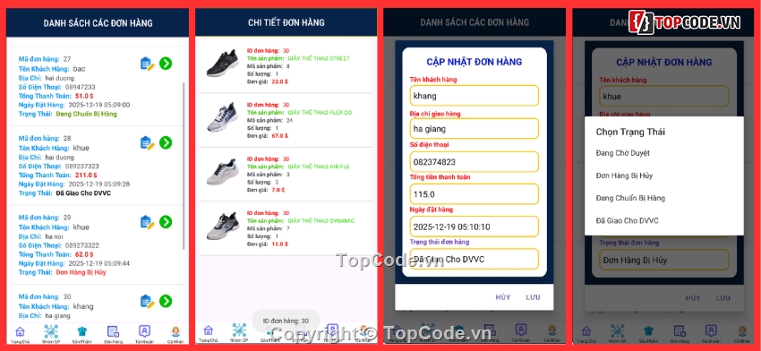 android,App bán hàng,App bán hàng android,App,bán giày,app bán hàng android java