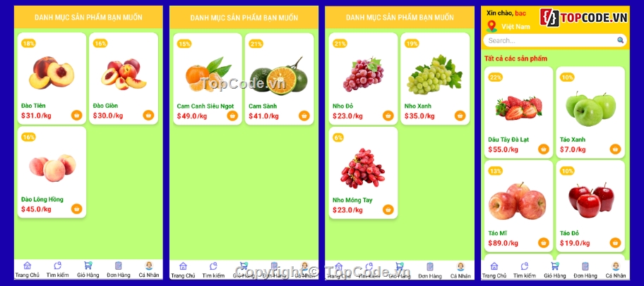 android,App bán hàng,App bán hàng android,App,bán trái cây,app bán hàng andriod java
