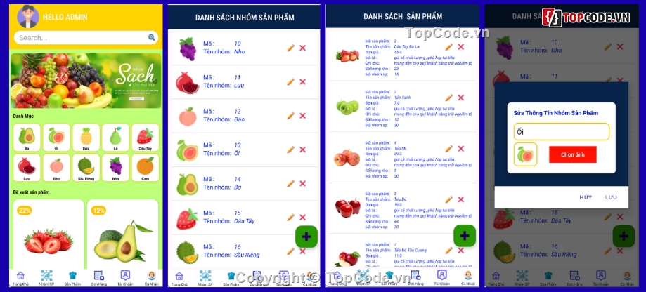 android,App bán hàng,App bán hàng android,App,bán trái cây,app bán hàng andriod java