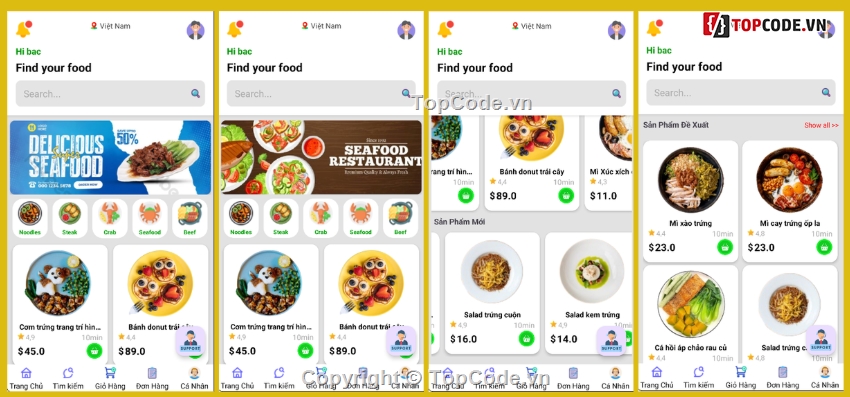 đặt đồ ăn,app đặt đồ ăn,app,app bán hàng android java,app bán hàng android,app android