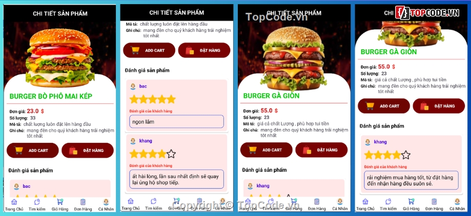 đồ án android,android,App,đặt đồ ăn,app android java,app bán hàng android java