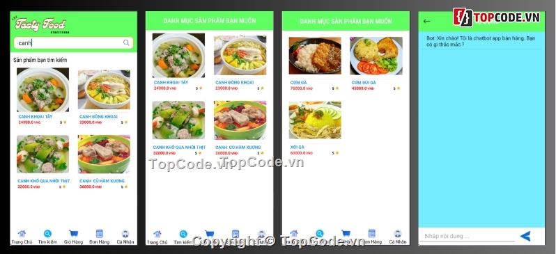 android,App,đặt món ăn,app android java,app bán hàng,app android java sqlite