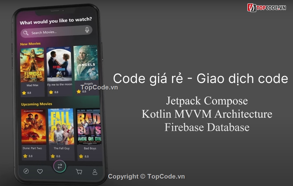 App Android,Đồ án Android,movie app,app mobile android,Jetpack Compose,Firebase