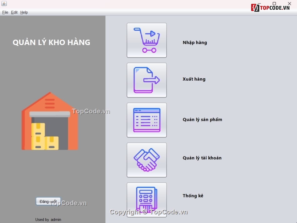 Quản lý kho hàng,ava Quản lý kho hàng,App Java Quản lý kho hàng