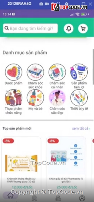 App Bán hàng,App Bán Thuốc Nodejs+Android,Ứng dụng Ecommerce Android