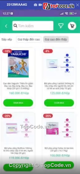 App Bán hàng,App Bán Thuốc Nodejs+Android,Ứng dụng Ecommerce Android