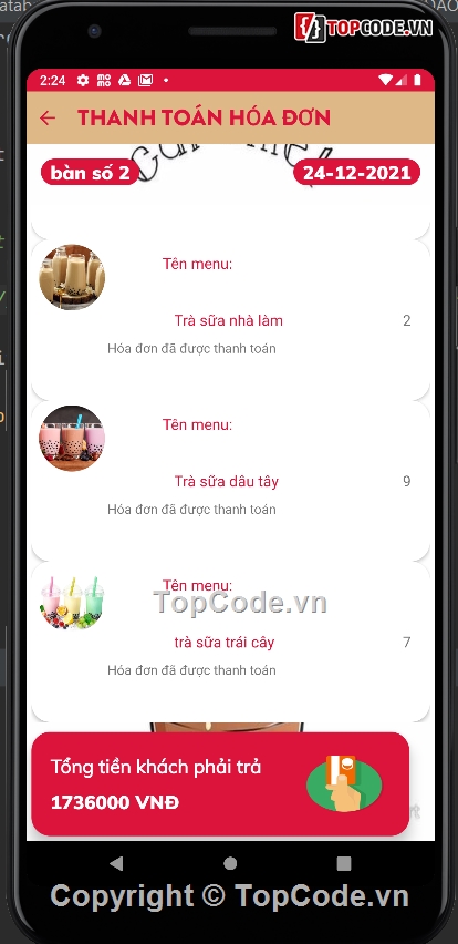 quản lý,App,android,java,sqlite,app bán trà sữa