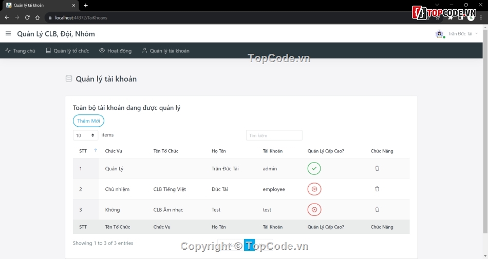 code Quản lý đội nhóm,asp.net mvc quản lý clb,website quản lý clb,Full code báo cáo