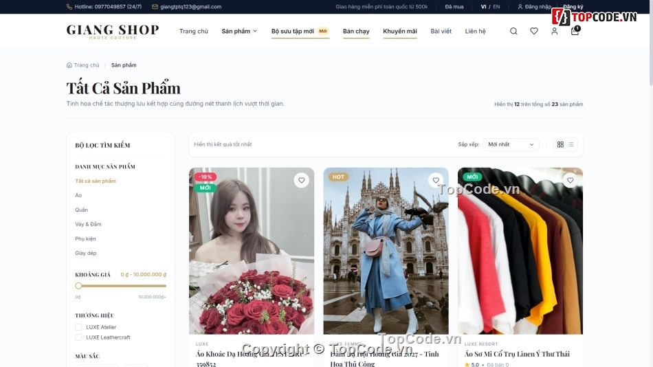 code bán áo quần,code bán quần áo,shop bán quần áo,source code bán quần áo