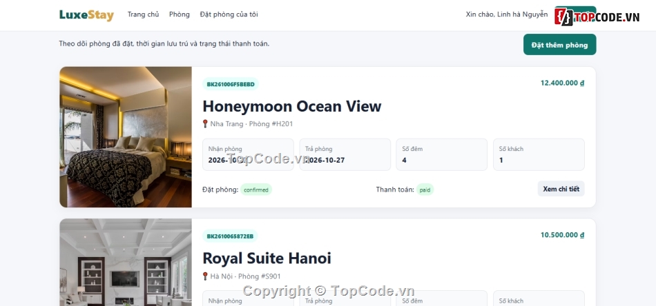 web khách sạn,Đồ án web PHP,PHP MVC,đặt phòng khách sạn,website đặt phòng khách sạn