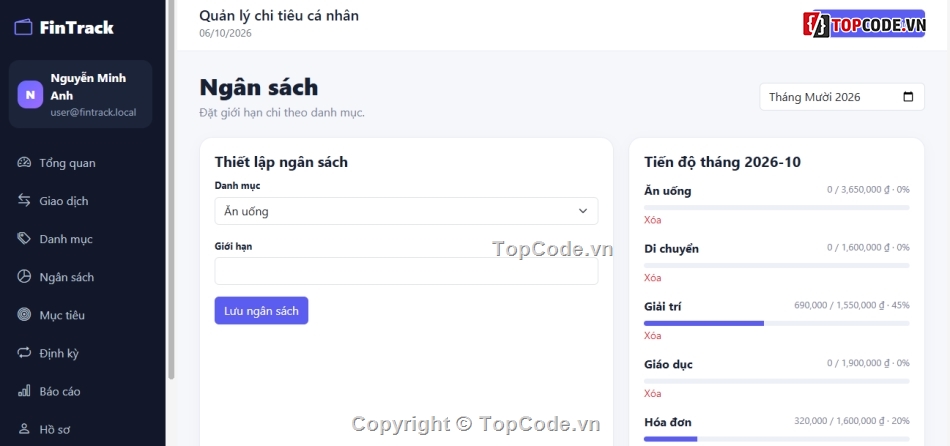 quản lý cá nhân,quản lý chi tiêu cá nhân,PHP MVC,Website quản lý chi tiêu