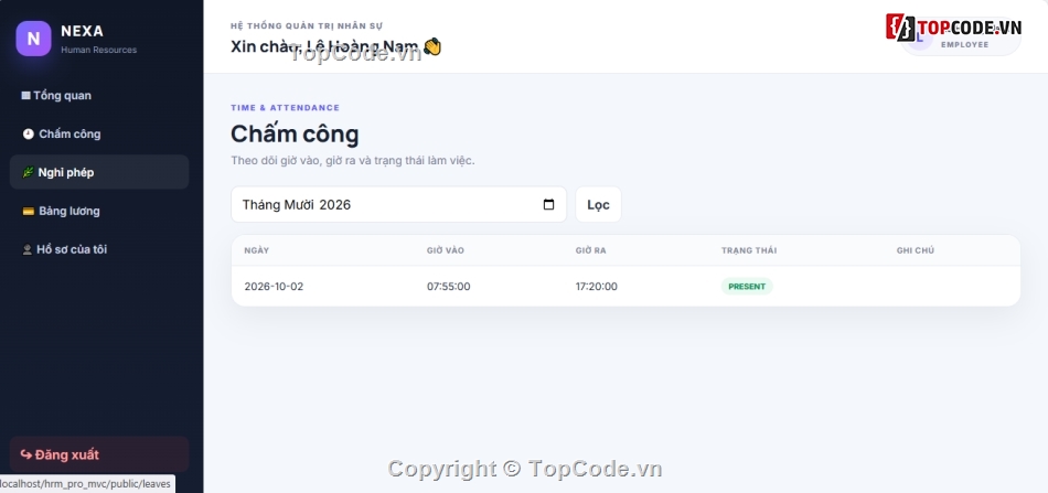 quản lý nhân sự,web quản lý,website quản lý nhân sự