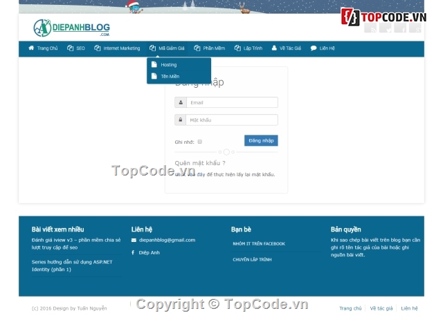 web blog,web tin tức asp.net,website blog đẹp,website blog ASP.NET,code tin tức