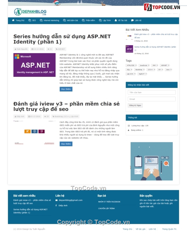 web blog,web tin tức asp.net,website blog đẹp,website blog ASP.NET,code tin tức