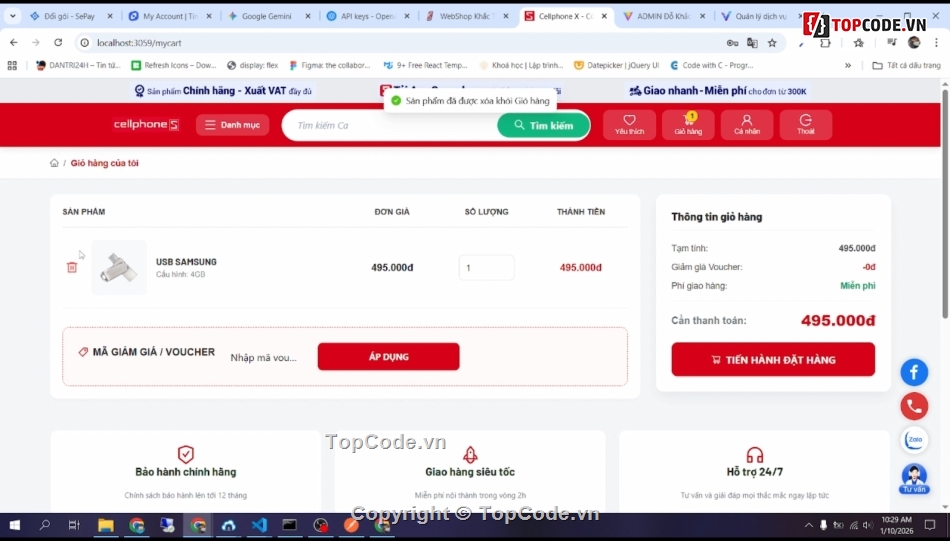 bán đồ điện tử,CellphoneS web,ReactJS NodeJS