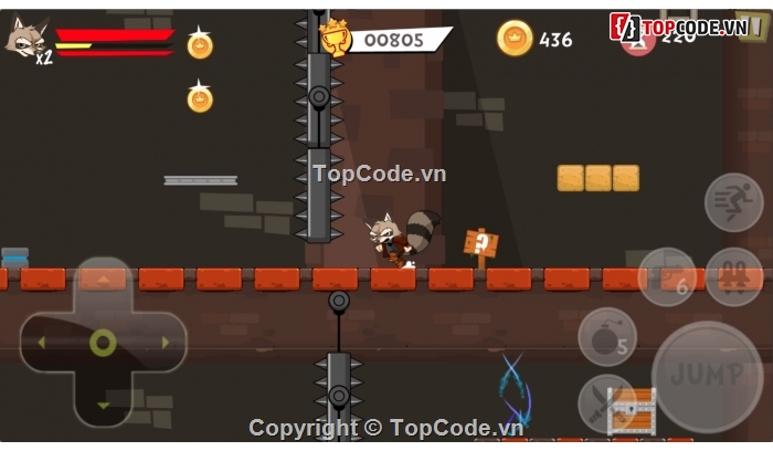 Super Raccoon Adventures,Platform 2D All In One (P2DAIO),Super Raccoon,source code game,P2DAIO fv1.0,acc game