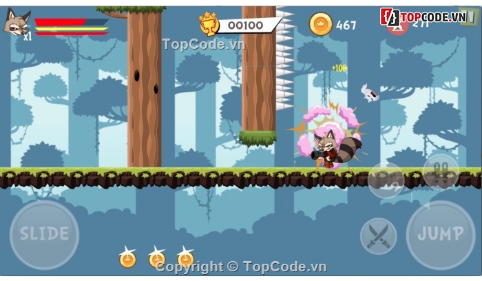 Super Raccoon Adventures,Platform 2D All In One (P2DAIO),Super Raccoon,source code game,P2DAIO fv1.0,acc game