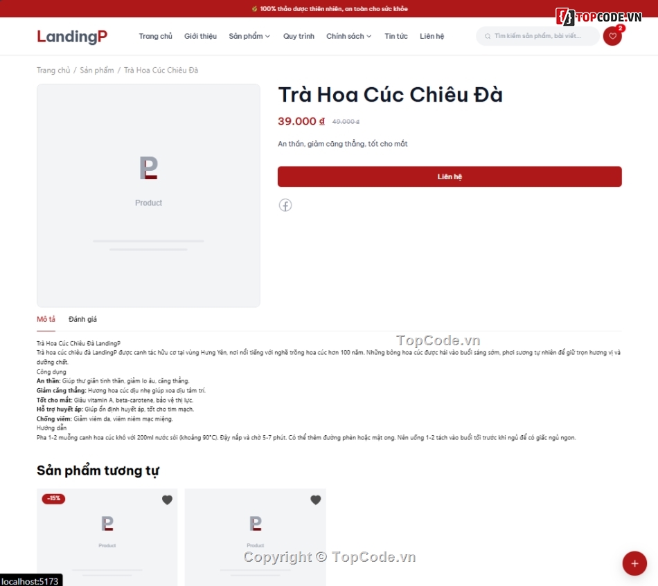 Landing Page,quản lý sản phẩm,source code quản lý,source code      database,Sản phẩm,Blog