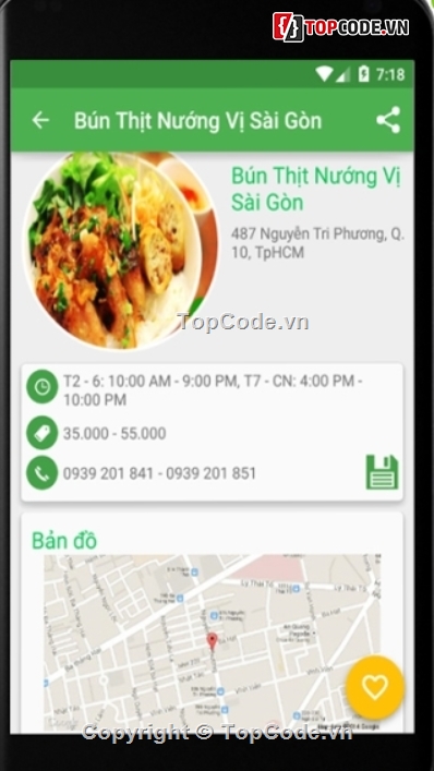 hướng dẫn nấu ăn,Code android dạy nấu ăn,Mã nguồn ứng dụng nấu ăn,ứng dụng làm món ăn,Địa điểm ăn uống