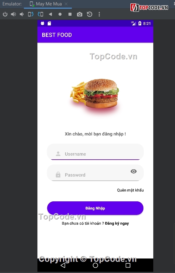 Code app Món Ăn Android,Source code App Food,Code app gọi món ăn