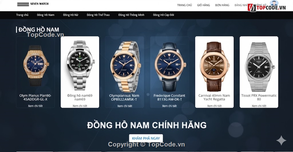 ASP.NET,website bán đồng hồ,đồ án asp.net,.net,Bán đồng hồ