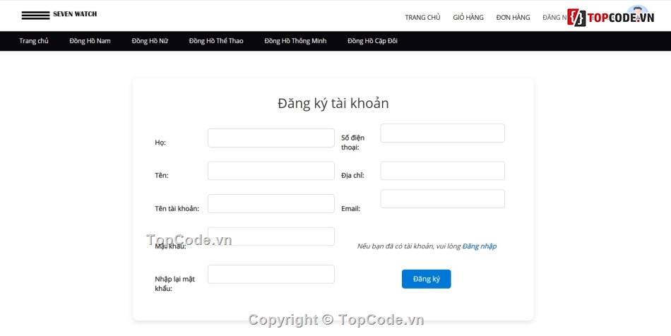 ASP.NET,website bán đồng hồ,đồ án asp.net,.net,Bán đồng hồ