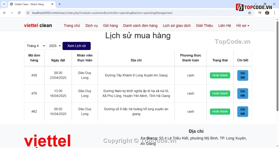đặt lịch vệ sinh,web dịch vụ,web đặt lịch