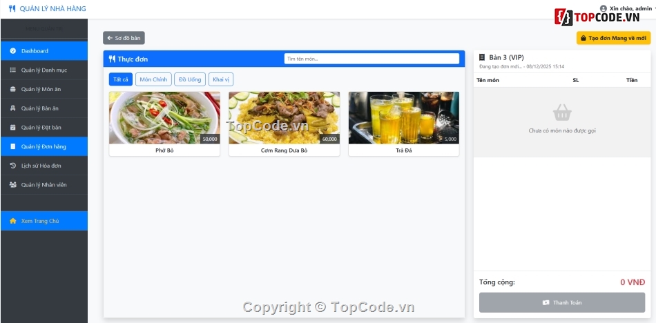 giao hàng,nhà hàng,đặt bàn nhà hàng,Code giao diện đẹp
