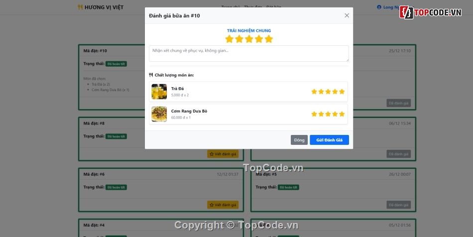 giao hàng,nhà hàng,đặt bàn nhà hàng,Code giao diện đẹp