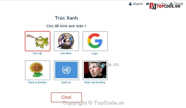 Web game,game trúc xanh,code game trúc xanh,do an game,source code game truc xanh,truc xanh